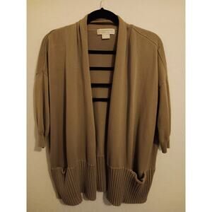 Michael Kors Sweater, Women's size medium, Short Sleeve, Beige, Shrug